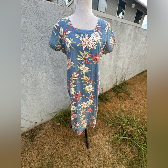 PreOwned Reyn Spooner Phil Edwards Multicolored Hawaiian Dress Women's Large - Picture 1 of 5